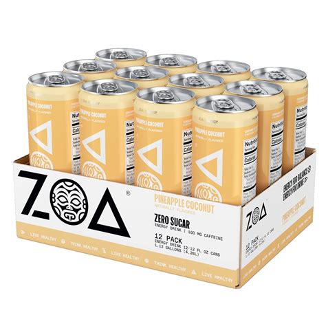 Buy ZOA Sugar Free Energy Drink Bundle 12 Fl Oz 24 Pack Healthy