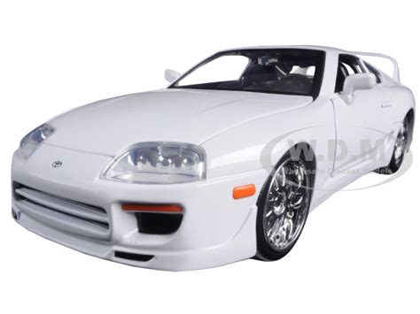 Brian's Toyota Supra White "Fast & Furious" Movie 1/24 Diecast Car ...