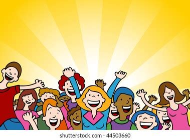 4,518 Cartoon crowd cheering vector Images, Stock Photos & Vectors ...