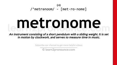 Pronunciation Of Metronome Definition Of Metronome Youtube