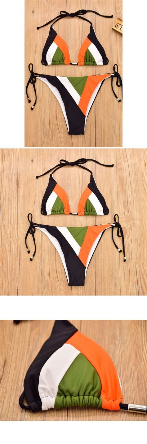 Color Block Sexy Bikini Swimwear Swimsuit Swimsuits Bathingsuits