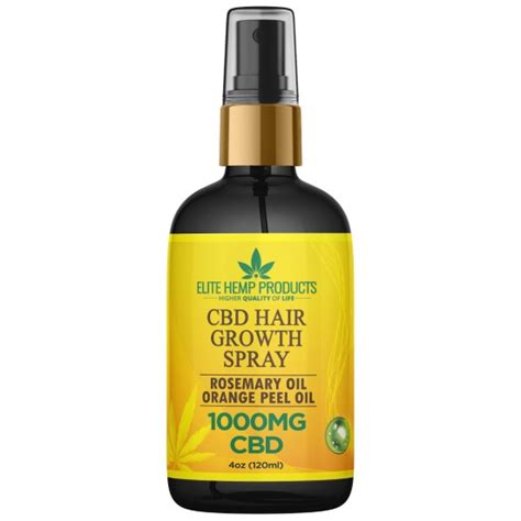 CBD Hair Growth Spray 1000mg Rosemary Orange Peel Oil Elite Hemp