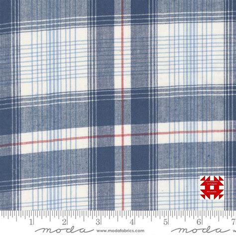 Moda Isabella By Minick And Simpson Woven Plaid Print On Medium Blue