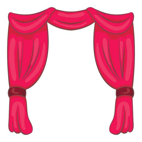 Curtain On Stage Icon Cartoon Style Vector Art At Vecteezy