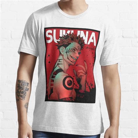 Ryomen Sukuna Jujutsu Kaisen Red Comic Design T Shirt For Sale By Ikaxii Redbubble Sukuna