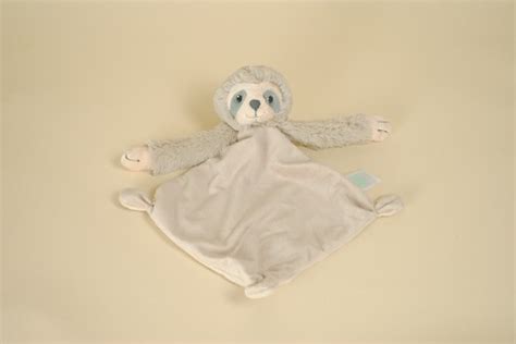 Doudou Paresseux Plat Beige Marron Tex Baby Coeur De Doudou