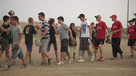 Camp Bondsteel Hosts Softball Game Youtube