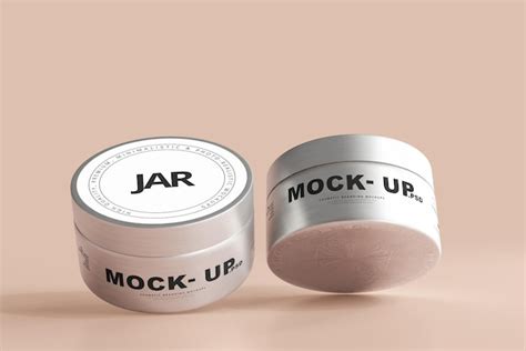 Premium PSD Aluminum Cosmetic Jar Mockup