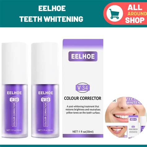 Eelhoe Tooth Colour Corrector V34 Teeth Whitening Toothpaste Protect