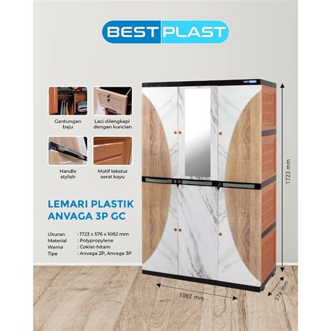 jual lemari pakaian plastik bestplast  pintu model gantunganhambalan