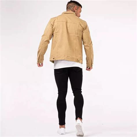 Ripley Chaqueta Mezclilla Colors Clasic Man Hombre Khaki