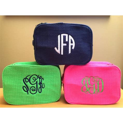 Monogrammed Makeup Cases Monogram Make Up Bag Personalized Etsy