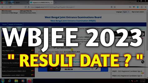 Wbjee🔥 2023 Result 😱 West Bengal Joint Entrance Exam Wbjee 2023