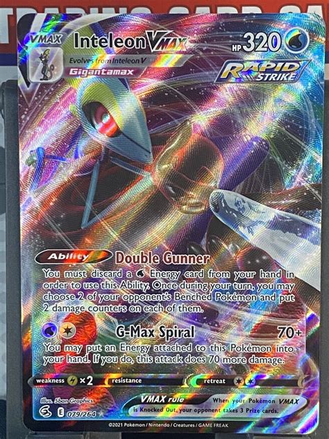 Mavin Pokémon TCG Mint Inteleon VMAX Gigantamax Fusion Strike 079 264