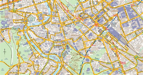 Map of Rome bus & night bus: stations & lines