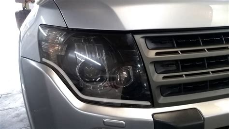 PAJERO FAROL MÁSCARA NEGRA E LEDSTRIP CONTÍNUO YouTube