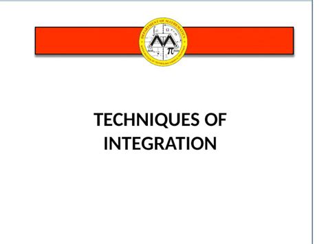 Pptx Lesson 10 Techniques Of Integration Dokumen Tips