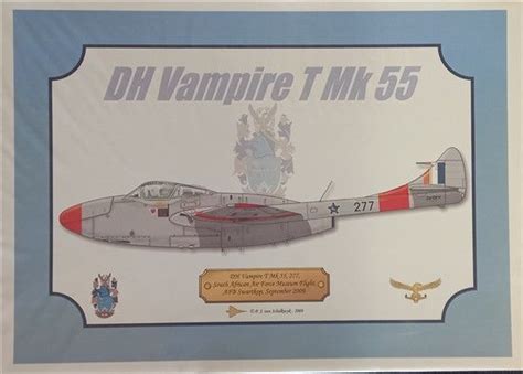 SAAF De Havilland Vampire T Mk 55 Profile Poster