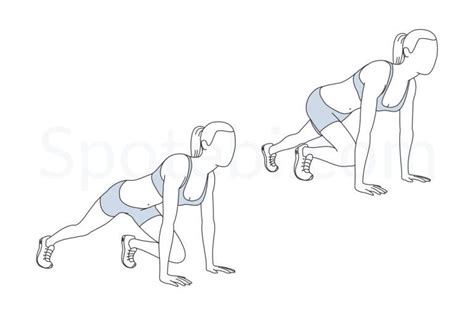 Mountain Climbers Illustrated Exercise Guide Workout Guide