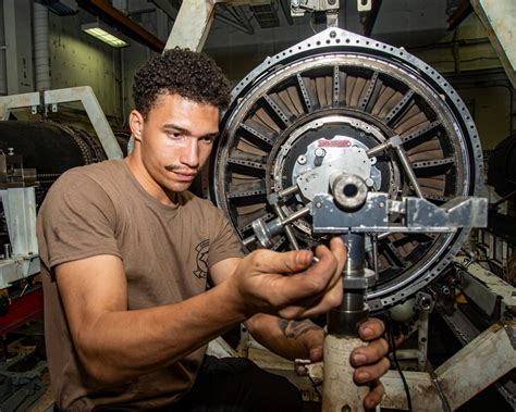 Dvids Images Sailor Installs F Jet Engine Low Pressure Turbine