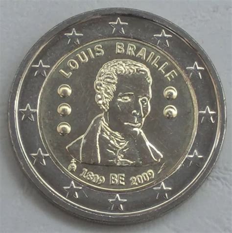 MONEDA CONMEMORATIVA BÉLGICA 2009 Louis Braille sin circular EUR 6 68