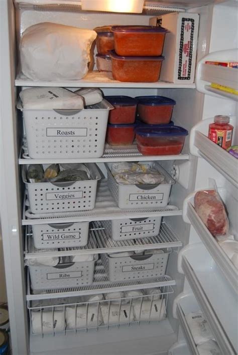 Baskets And Labels For Freezer Organization Freezer Organization