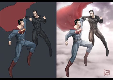 Man Of Steel Superman Vs General Zod By Sandikarakhim On Deviantart