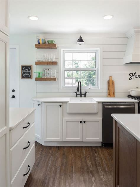 Shiplap Backsplash Warm Sleek Wood Backsplashes Farmhouse