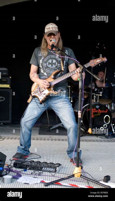 Rock Band Tennyson Play On The Main Stage At The Environmental Fair At