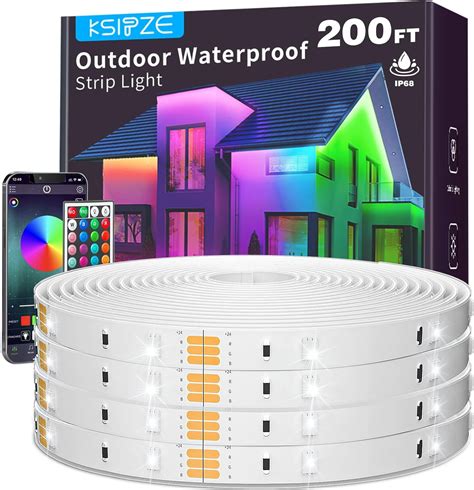 YANRUI 200ft Outdoor LED Strip Lights IP68 Waterproof Outside Led Rope