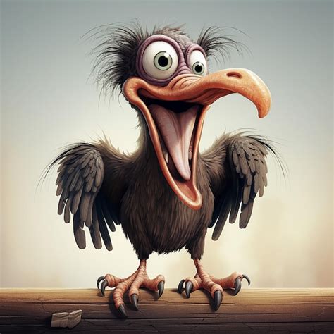 Premium Photo | Cartoon character of ugly and funny vultures