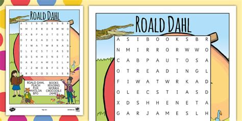 Roald Dahl Word Search Twinkl