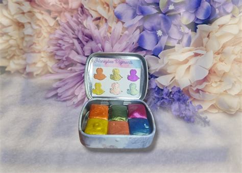 Spring Floral Handmade Shimmer Watercolour Paint Set Honeybee Pigments