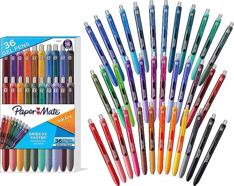 Paper Mate Inkjoy Lot De Stylos Encre Gel Pointe Moyenne Mm