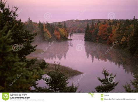 Misty Fall Sunrise Stock Photo Image Of Landscape Solitude 763058