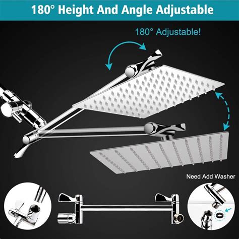 Set De Dus Cu Suport Fix Brat Extensibil Reglabil Montare In Perete