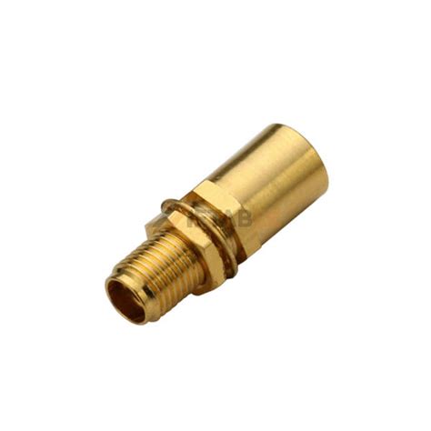 Straight Bulkhead Mount Sma Female Connector For Cable 50 Ohm Metabeeai