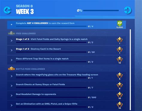 Fortnite Season 8 Week 3 Challenges Revealed And