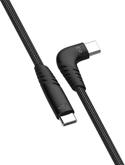 Silicon Power Braided USB 3 2 Cable USB C male USB C male Μαύρο 1m