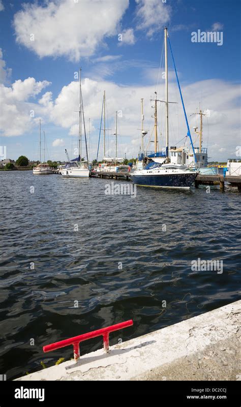 Boats Moored Along The Jetty At Glasson Basin Glasson Dock Lancaster