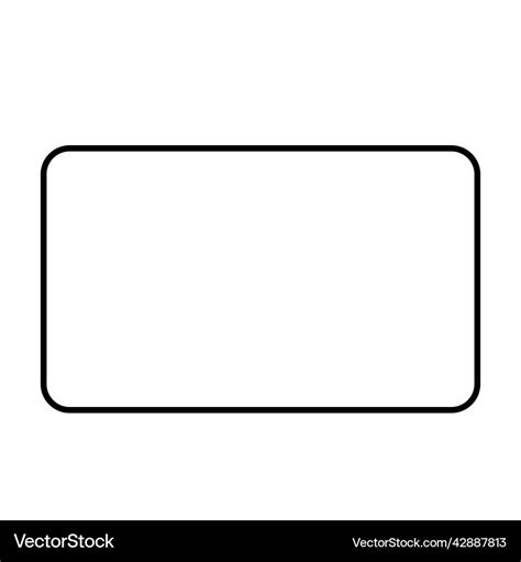 Rectangle Shape Stroke High Quality Royalty Free Vector