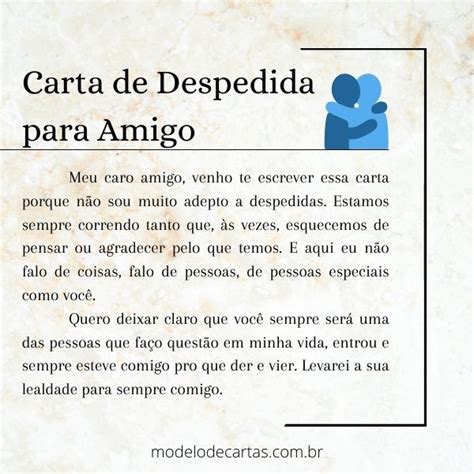 Carta De Despedida Para Amigo Mensagem Emocionante Modelos De Carta