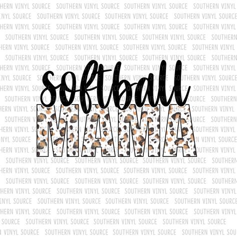 Bb118 Softball Mama Leopard Sublimation Print — Southern Vinyl Source