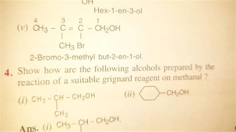 V 2 Bromo 3 Methyl But 2 En 1 Ol 4 Show How Are The Following Alcohol