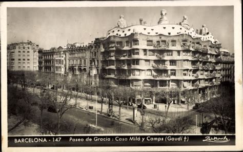 Ansichtskarte Postkarte Barcelona Katalonien Spanien Paseo De Gracia