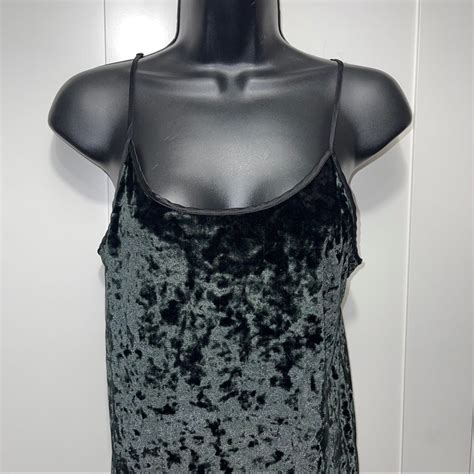 Victorias Secret Little Black Crushed Velvet Slip Dr Gem