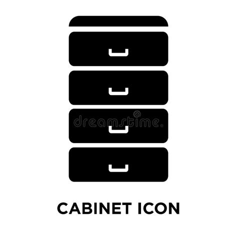 Vector Del Icono Del Gabinete Aislado En El Fondo Blanco Concepto O