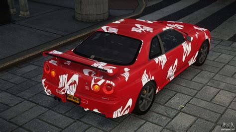 Nissan Skyline R34 Gt R V Spec Ii Nur S6 Para Gta 4