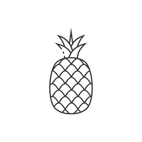 Pineapple Black And White Vector Art, Icons, and Graphics for Free Download