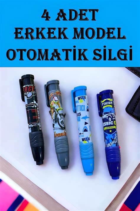 G Zely Z Avm Adet Erkek Model Otomatik Silgi Stten Basmal Okul